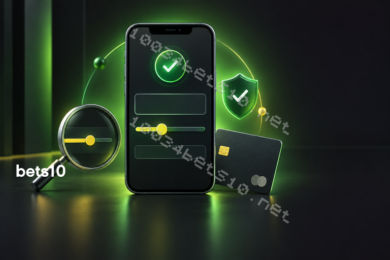 Koyu zeminde yeşil ışıkla vurgulanan telefon ve güvenli ödeme simgeleri, bets10 en az para yatırma limiti kontrolünü temsil ediyor.